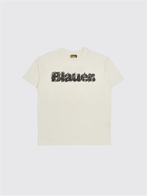 T-shirt girocollo Blauer in cotone con logo BLAUER | 26SBLKH02513/007558//127